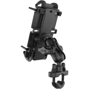 Motorcycle smartphone mount with ram mount quick grip handlebars image-2