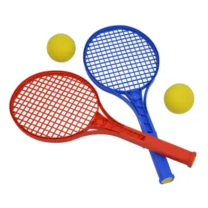 Mini tennis rackets + 2 balls Sporti France (x2) image-0