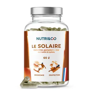 Complemento alimenticio de protección solar - acelerador del bronceado - 60 cápsulas Nutri&Co image-0