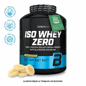 Protein pot Biotech USA iso whey zero lactose free - Banane - 2,27kg image-0