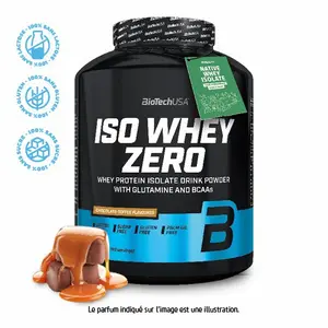 Protein pot Biotech USA iso whey zero lactose free - Chocolat-toffee - 2,27kg image-0