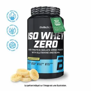 Protein jars Biotech USA iso whey zero lactose free - Banane 908g image-0