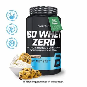 Protein jars Biotech USA iso whey zero lactose free - Cookies & cream 908g image-0