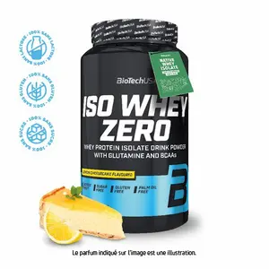 Protein jars Biotech USA iso whey zero lactose free - Cheesecake au citron 908g image-0