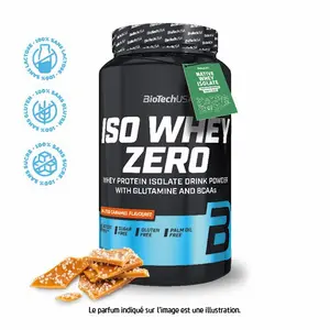 Protein jars Biotech USA iso whey zero lactose free - Caramel salé 908g image-0
