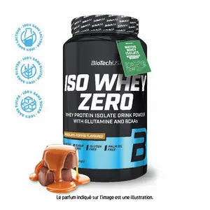 Protein jars Biotech USA iso whey zero lactose free - Chocolat-caramel 908g image-0