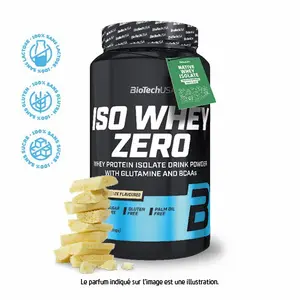 Protein jars Biotech USA iso whey zero lactose free - Chocolat blanc 908g image-0