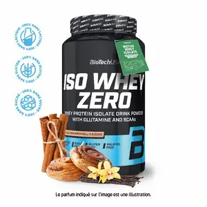 6er Pack Gläser mit Proteinen Biotech USA iso whey zero Laktosefrei - Brioche á la cannelle 908g image-0