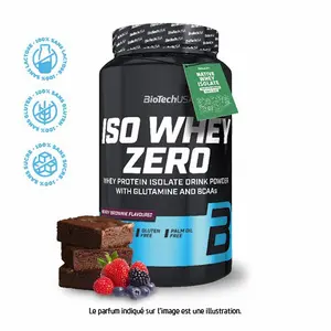 Paquete de 6 botes de proteínas Biotech USA iso whey zero lactose free - Brownie aux fruits rouges 908g image-0