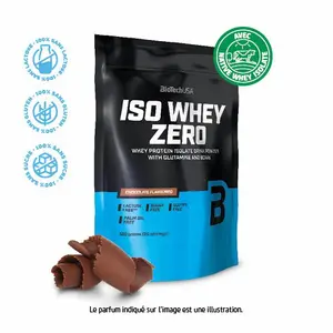Paquete de 10 bolsas de proteínas Biotech USA iso whey zero lactose free - Chocolate - 500g image-0