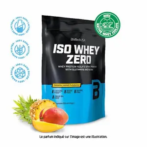 Pack of 10 bags of protein Biotech USA iso whey zero lactose free - Ananas-mangue - 500g image-2