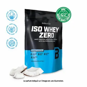 Pacote de 10 sacos de proteína Biotech USA iso whey zero lactose free - Coco - 500g image-0