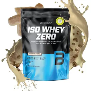 Förpackning med 10 proteinpåsar Biotech USA iso whey zero lactose free - Tiramisu - 500g image-1