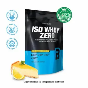Pack of 10 bags of protein Biotech USA iso whey zero lactose free - Cheesecake au citron - 500g image-0