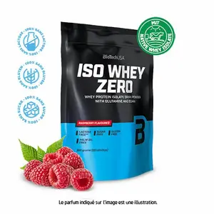 proteinpulvere Biotech USA iso whey zero lactose free - Framboise - 500g image-0