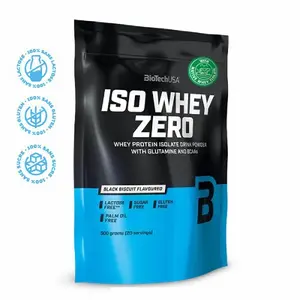 sacs de protéines Biotech USA iso whey zero lactose free - Black Biscuit - 500g image-0