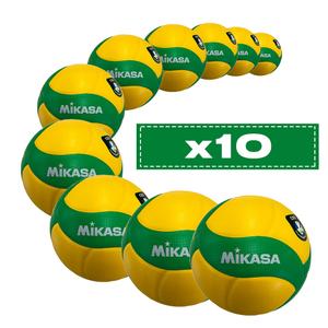 Set aus 10 Wettkampfballons Mikasa V200W-CEV