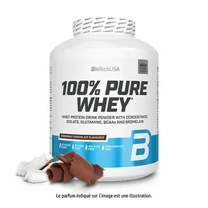 100% czystego białka serwatkowego w słoiku Biotech USA - Noix de coco-chocolat - 2,27kg image-1
