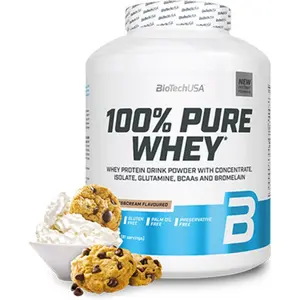 Tarro de proteína de suero 100% pura Biotech USA - Cookies & cream - 2,27kg image-0