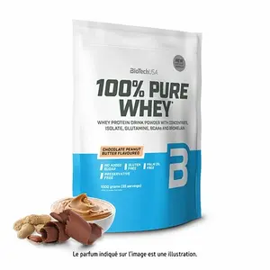Poser med 100 % rent valleprotein Biotech USA - Caramel-cappuccino - 1kg image-0
