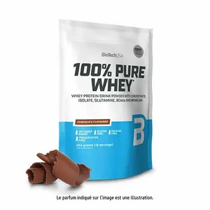 Sacs de protéines 100 % pur lactosérum Biotech USA - Chocolate - 454g image-0