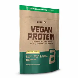 Vegane Proteinbeutel Biotech USA - Banane - 2kg image-0