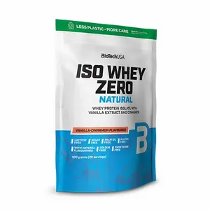 Pack of 10 bags of protein Biotech USA iso whey zero lactose free - Vanille-cannelle - 500g image-0