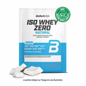50 pacotes de proteína sem lactose Biotech USA iso whey zero - Coco - 25g image-0