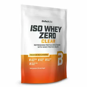 Lots of 10 Protein Bags Biotech Usa iso whey zero clear - Théglacé aux pêches 454g image-0