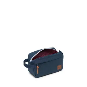 Kit Herschel chapter indigo denim crosshatch/saddle brown image-2