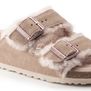 Mules femme Birkenstock Arizona Suede Leather Fur image-5