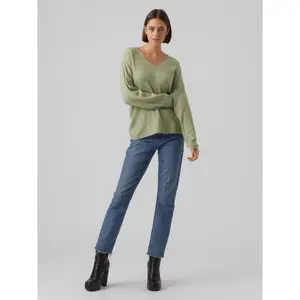 Pullover col v femme Vero Moda Crewlefile image-1