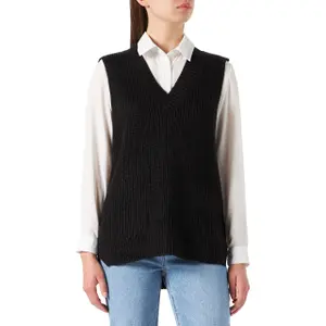 Pullover long sans manches col v femme Vero Moda Lea image-1