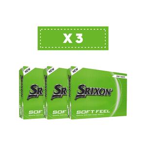 Lot de 3 balles de golf Dunlop SRX Soft Feel
