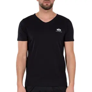 Maglietta Alpha Industries Basic V-Neck Small Logo image-0