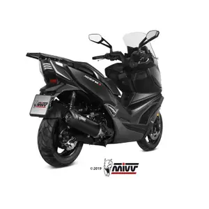 motoruitlaat Mivv Mover inox noir/casquette ABS noir Kymco Xciting 400I S image-1