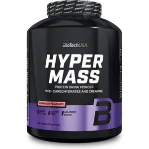 Weight gainer Biotech USA hyper mass - Fraise - 4kg image-0
