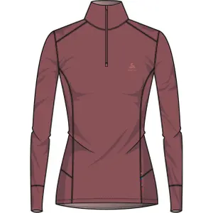 Camiseta mujer L/S Odlo Turtle neck half zip Natural image-0