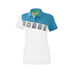 1111920-polo-shirt-damen-erima-5-c-weiss-himmelblau