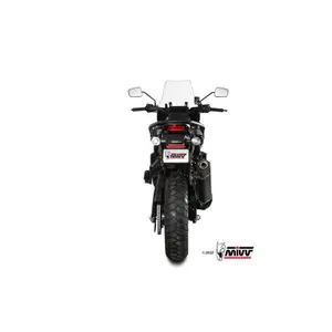 Escape de moto Mivv Speed Edge acero inoxidable negro cepillado / capuchón carbono - Harley Davidson Pan America image-3
