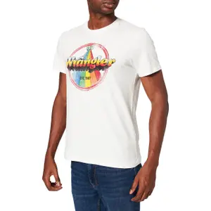 T-shirt Wrangler Rainbo Off White image-0