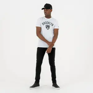 T-shirt branco Brooklyn Nets image-1