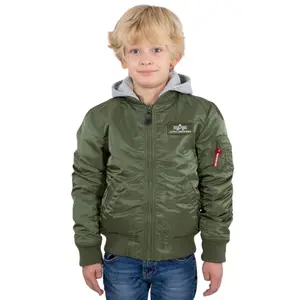 Bomberjacke mit abnehmbarer Kapuze Kind Alpha Industries MA-1 image-0