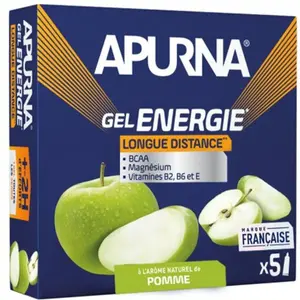 5er-Pack Energiegele Langstrecke Grüner Apfel +2h Anstrengung Apurna image-0