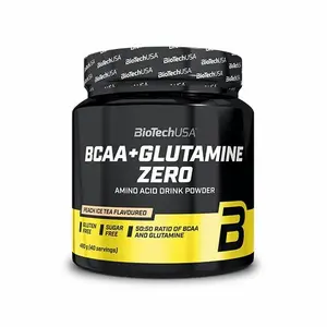 Tarros de aminoácidos Biotech USA bcaa + glutamine zero - Thé glacé aux pêches - 480g image-0