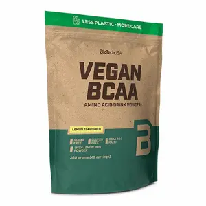 Embalagem de 10 sacos de aminoácidos Biotech USA vegan bcaa - Citron - 360g image-0