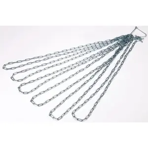 Flat zinc-plated chain with straight link Kerbl image-0