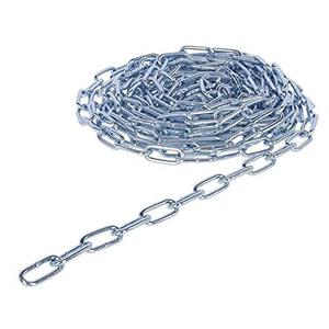 Flat zinc-plated chain with straight link Kerbl image-1