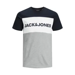 Camiseta grande Jack & Jones Logo Blocking (GT) image-0