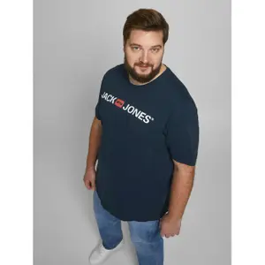 T-shirt large size Jack & Jones col ras-du-cou ecorp logo image-2